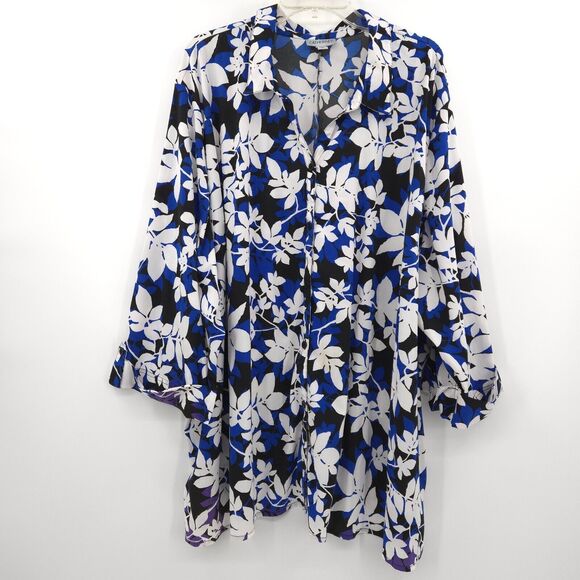 Catherines button up tunic top Plus Size 5X - Picture 4 of 15